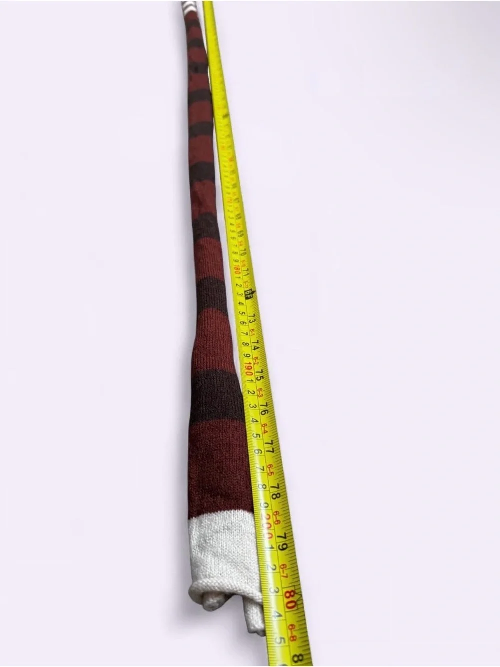 Zara Y2K Striped Wool Blend Skinny Scarf Extra Long Whimsy Quirky Multicolor